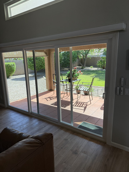Sliding glass doors