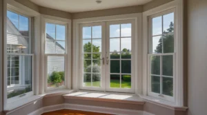 replace bay window with french doors